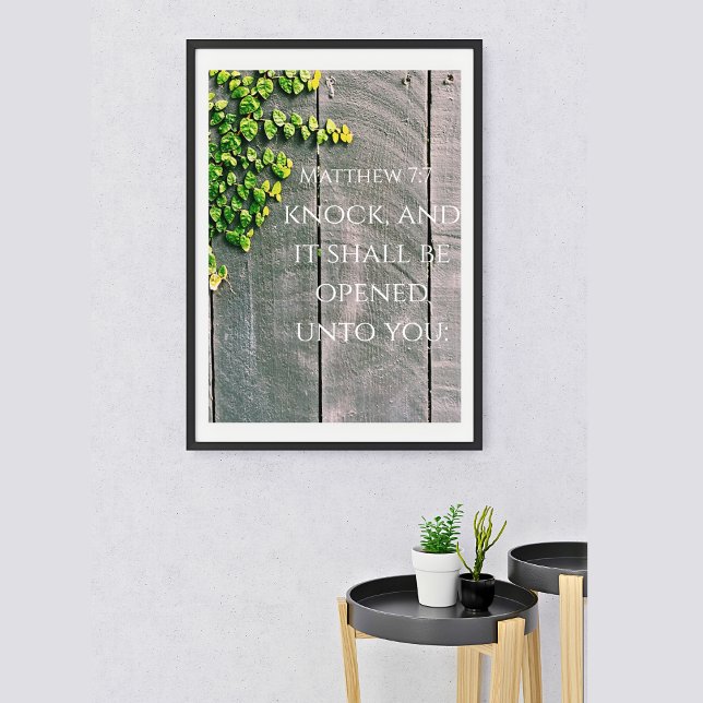 Knock And The Door Will Open KJV Bible Verse Poster (Creator Uploaded)