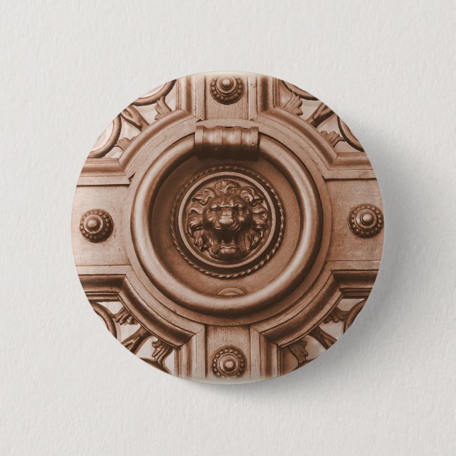 Knock Knock - Barcelona Old Quarter Door Knocker 6 Cm Round Badge (Front)