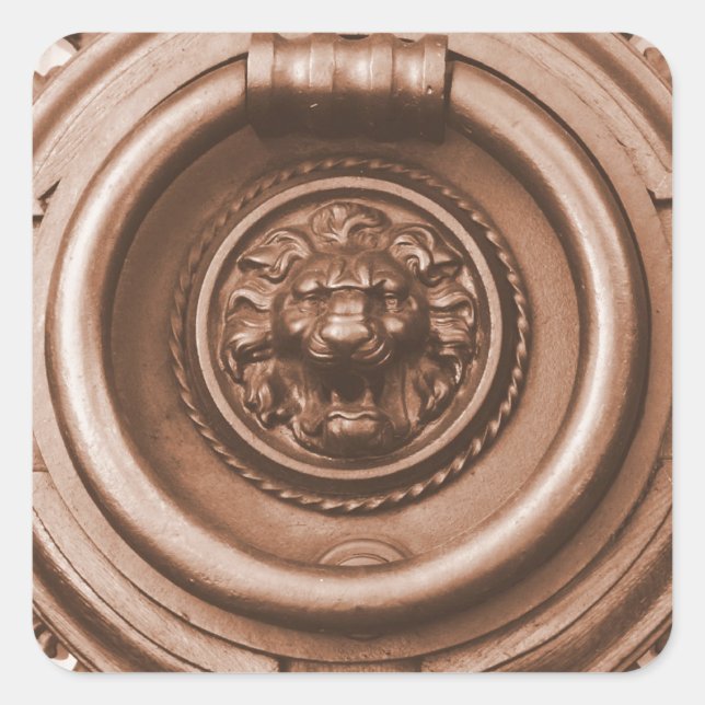 Knock Knock - Barcelona Old Quarter Door Knocker Square Sticker (Front)