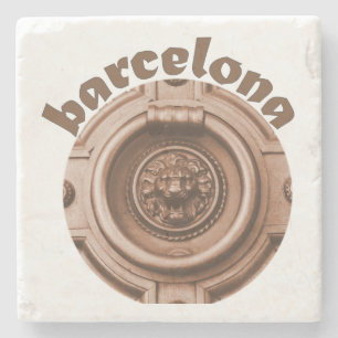 Knock Knock - Barcelona Old Quarter Door Knocker Stone Coaster