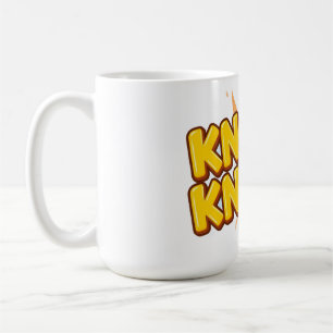 Knock knock coffee mug