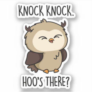 Knock Knock Hoos There Funny Owl Pun 