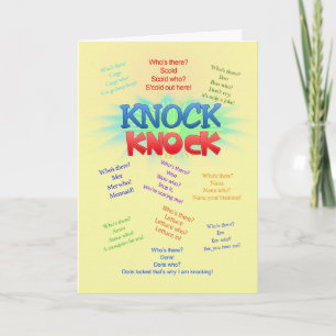 Knock knock Jokes Father's Day card