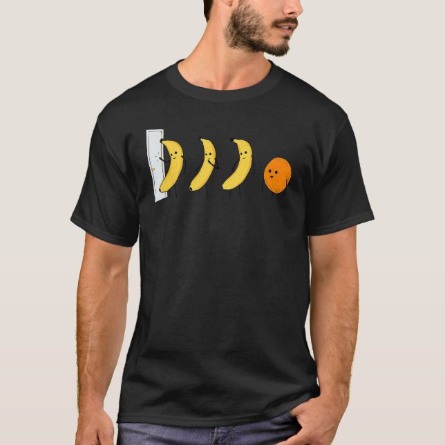 Knock Knock - Who's There - Banana Who's There - O T-Shirt (Front)