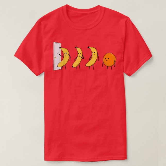 Knock Knock  Whos There  Banana Whos There  Orange T-Shirt (Design Front)