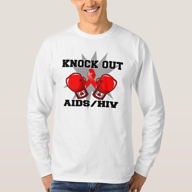 Knock Out AIDS HIV T-Shirt (Front)
