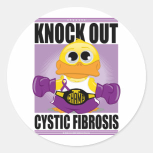 Knock Out Cystic Fibrosis Classic Round Sticker