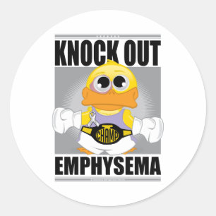 Knock Out Emphysema Classic Round Sticker