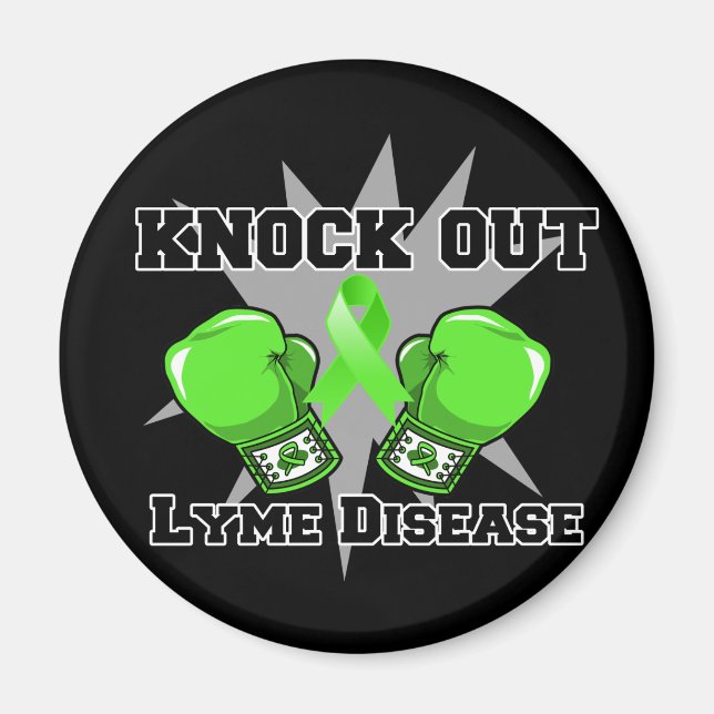 Knock Out Lyme Disease Magnet (Front)