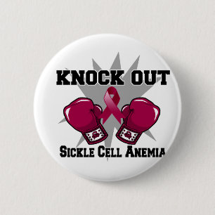 Knock Out Sickle Cell Anaemia 6 Cm Round Badge