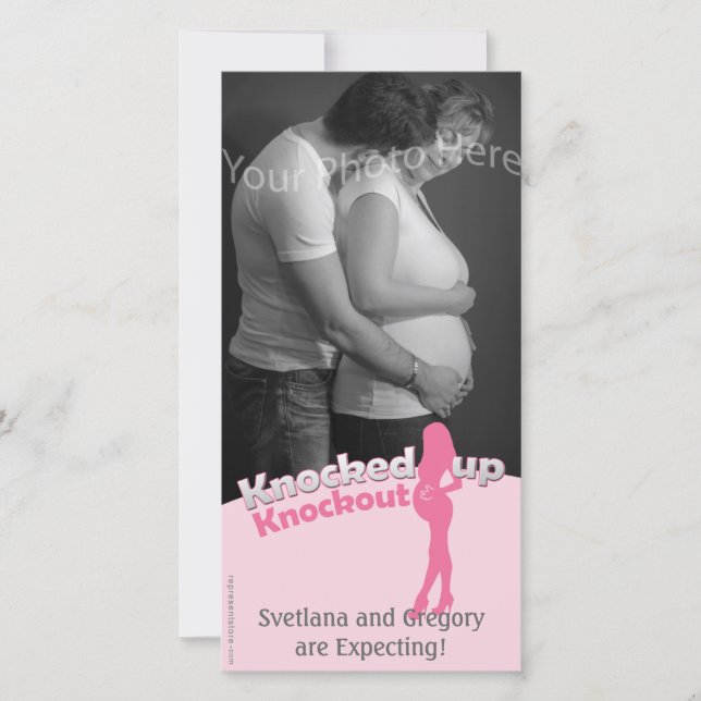 Knocked Up Knockout Baby Shower Mum-to-Be Announcement (Front)