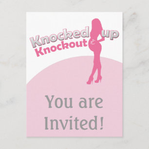 Knocked Up Knockout Baby Shower Mum-to-Be Invitation