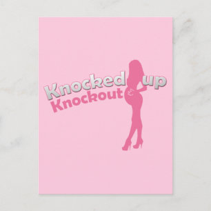 Knocked Up Knockout Baby Shower Mum-to-Be Invitation Postcard
