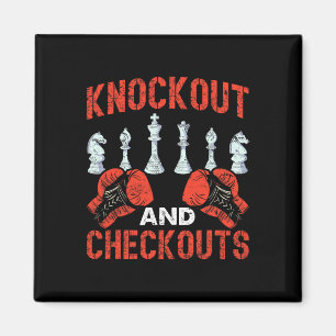 Knockout And Checkouts Chess Boxing Magnet