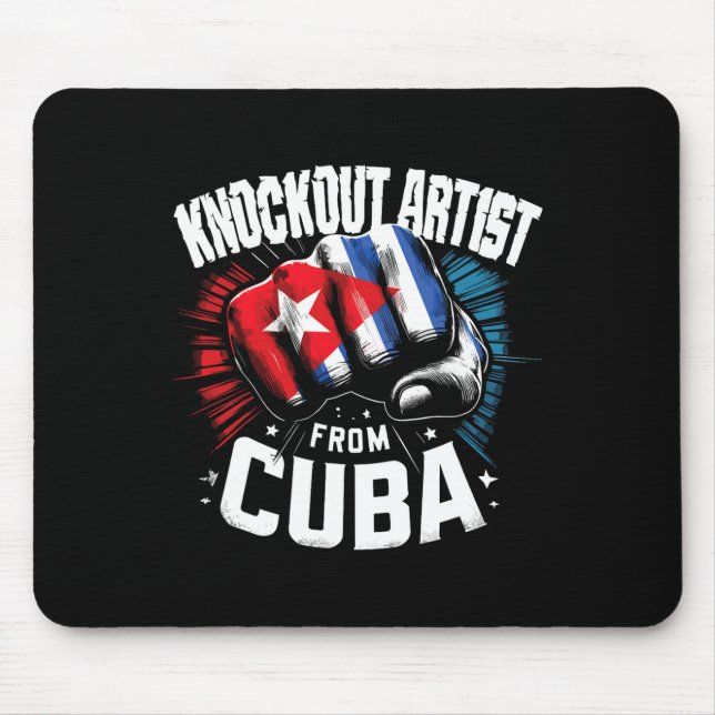 Knockout Artist From Cuba Cuban Boxing Pride  Mouse Mat (Front)