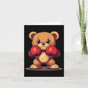 Knockout Bear With Boxing Gloves For A Punchy Look Card