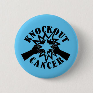 Knockout Cancer 6 Cm Round Badge
