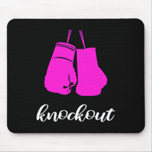 Knockout Kickboxer Fan Gift For Women Mouse Mat