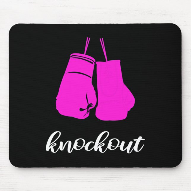 Knockout Kickboxer Fan Gift For Women  Mouse Mat (Front)
