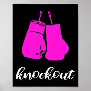 Knockout Kickboxer Fan Gift For Women  Poster