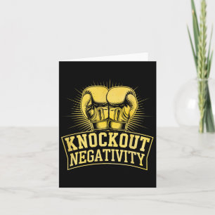 Knockout Negativity Boxer Sports Strength Gym Athl Card