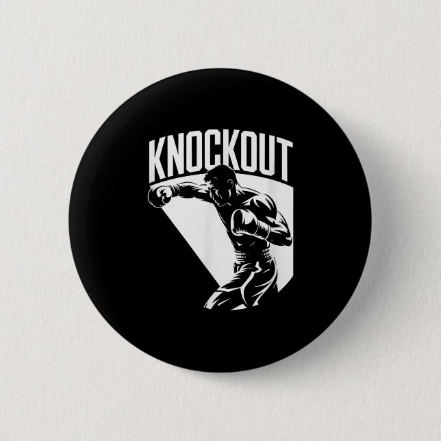 Knockout - Pride, Glory, Championship Cool Boxing  6 Cm Round Badge (Front)