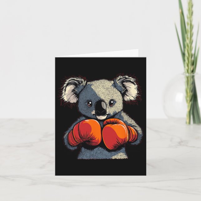 Knockout Punch From A Boxing Koala Bear With Glove Card (Front)