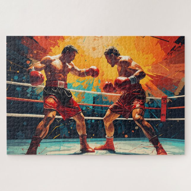 Knockout Round: Boxing Action Jigsaw Puzzle (Horizontal)