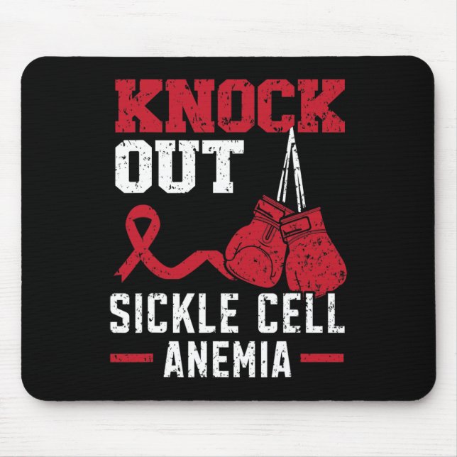 Knockout Sickle Cell Anaemia Blood Disorder Sickle Mouse Mat (Front)