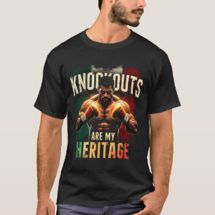 Knockouts Are My Heritage Mexican Boxing Power T-Shirt