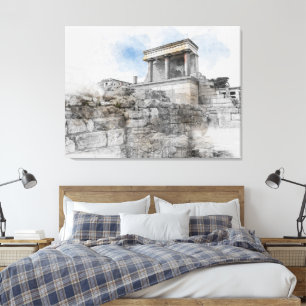Knossos Palace, Heraklion, Crete, Greece Canvas Print