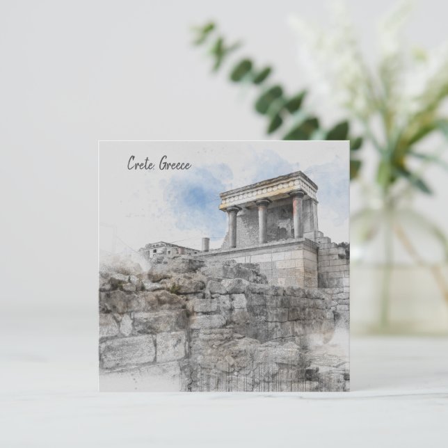 Knossos Palace Holiday Card – Ancient Crete Travel (Standing Front)