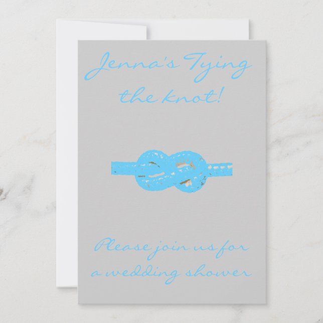 knot copy copy, Jenna's Tying the knot!, Please... Invitation (Front)