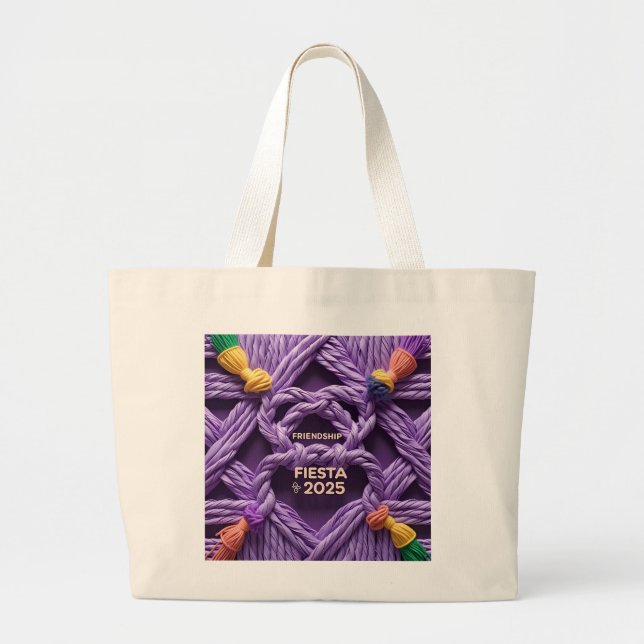 Knot Fiesta Raffia Large Tote Bag (Front)