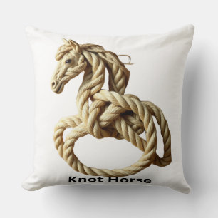 Knot Horse: Equine Elegance for Your Home Cushion
