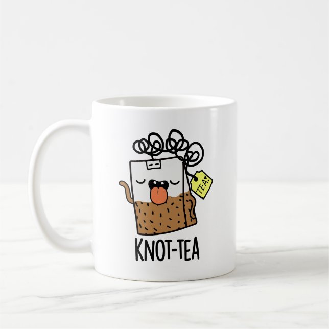 Knot-tea Funny Tea Pun  Coffee Mug (Left)