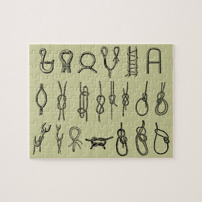 Knots, hitching, secure, ties,  nautical puzzle (Horizontal)