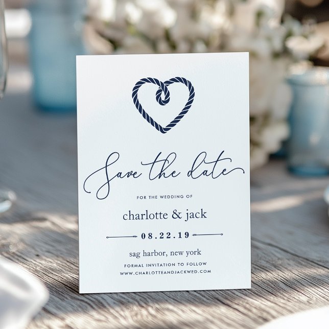 Knotted Heart Save the Date Card (Creator Uploaded)