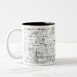 Knotted in the Manner of a Net by paul klee Two-Tone Coffee Mug