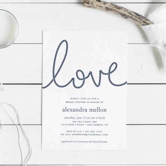 Knotted Love Bridal Shower Invitation (Creator Uploaded)