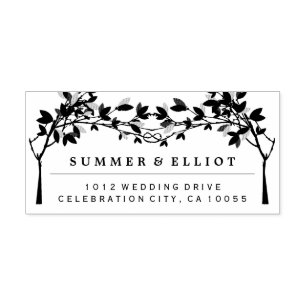 Knotted Love Trees & Branch Rustic Garden Wedding Self-inking Stamp