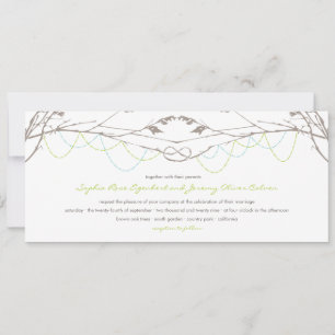 Knotted Love Trees Branch Wedding Invitation Card