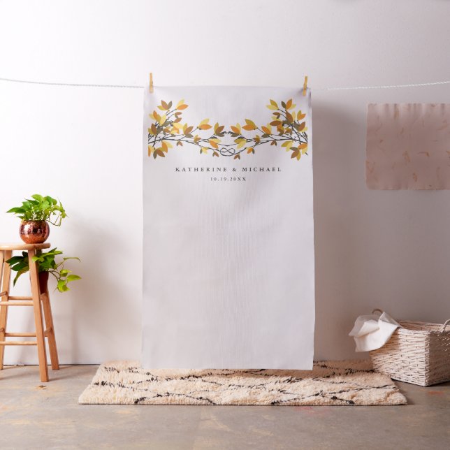 Knotted Love Trees Wedding Photo Backdrop Cloth (In Situ)