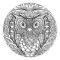 Knotted Mandala Owl Black and White