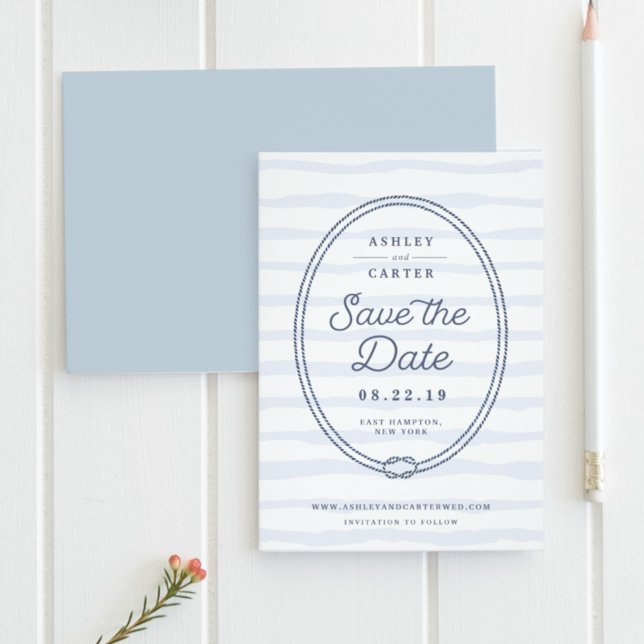 Knotted | Nautical Save the Date Card (Creator Uploaded)