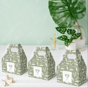 Knotted Palm Trees Tropical Destination Wedding Favour Box