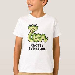 Knotty By Nature Funny Snake Pun  T-Shirt