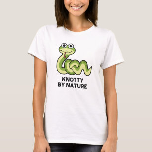 Knotty By Nature Funny Snake Pun T-Shirt