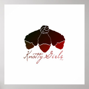Knotty Girls   3 Black Girls Knotted Natural Hair Poster
