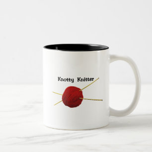 Knotty Knitter Two-Tone Mug
